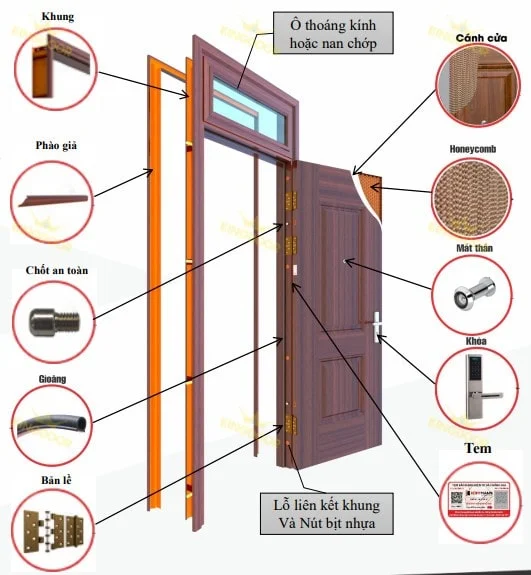 Cửa thép vân gỗ tại Đồng Tháp